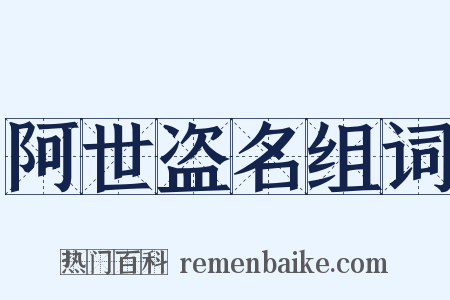 阿世盗名组词是什么意思的图片